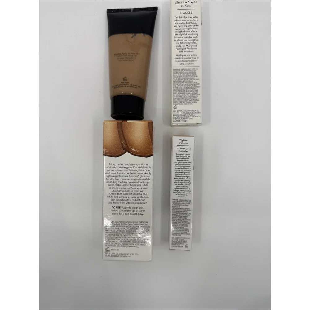 Laura Geller Lot Of 4 Spackle Makeup Primers & Concealer Light Bronze NEW - Picture 6 of 6